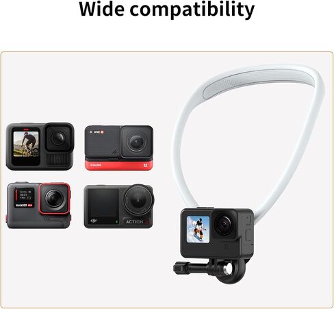 VRIG Claw Mini Necklace Mount Quick Release Magnetic Suction Neck Hanging Silicone Locking Drop-Proof Multi-Angle Adjustment for Fishing, Biking, Snowboarding, Travel, vlogging and More in Saudi Arabia