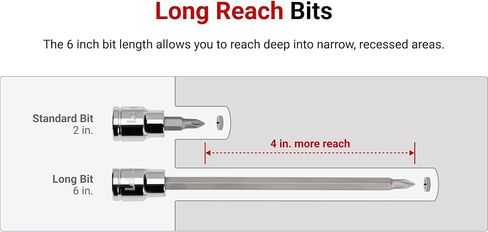 TEKTON 3/8 Inch Drive x #4 Phillips Bit Socket | SHB11204 in Saudi Arabia