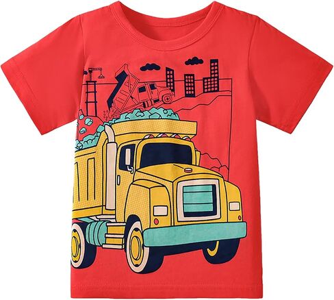 Toddler Boy Short Sleeve Tshirt Summer Cotton Casual Graphic Crewneck Tee Shirts Packs in Saudi Arabia