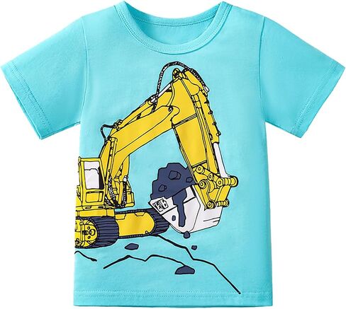 Toddler Boy Short Sleeve Tshirt Summer Cotton Casual Graphic Crewneck Tee Shirts Packs in Saudi Arabia
