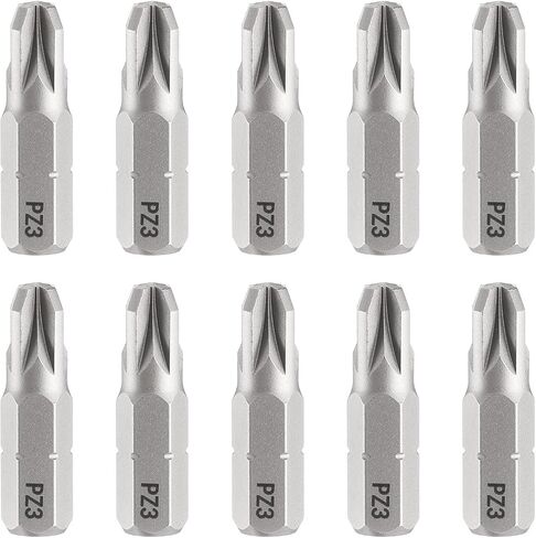HARFINGTON 10pcs PZ2 Pozi Screwdriver Bit 1/4" Hex Shank 25mm/1" Length Magnetic Phillips Slotted Hex Bits S2 Steel Screw Driver Bit in Kuwait