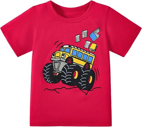 Toddler Boy Short Sleeve Tshirt Summer Cotton Casual Graphic Crewneck Tee Shirts Packs in Saudi Arabia