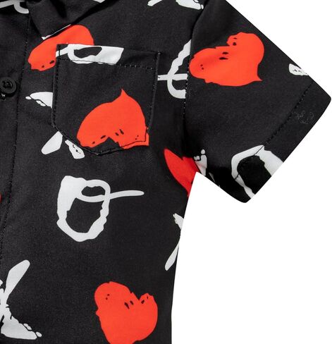 yruiz baby boy button down down down bodysuituit gettlemen outfit festival short serpers rompers in Kuwait
