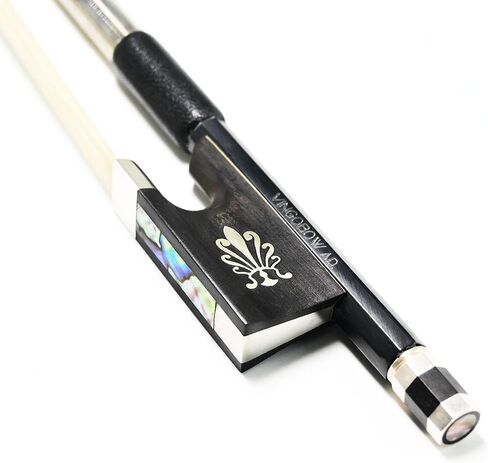 Textured Carbon Fiber Violin Bow 4/4 Size VINGOBOW 110V Advanced Level Parisian Eyes Ebony Frog 4 4 Full Fine Siberian Horse Hair Sweet Tone Straight Stick Smooth Screw for Professional Player in Saudi Arabia