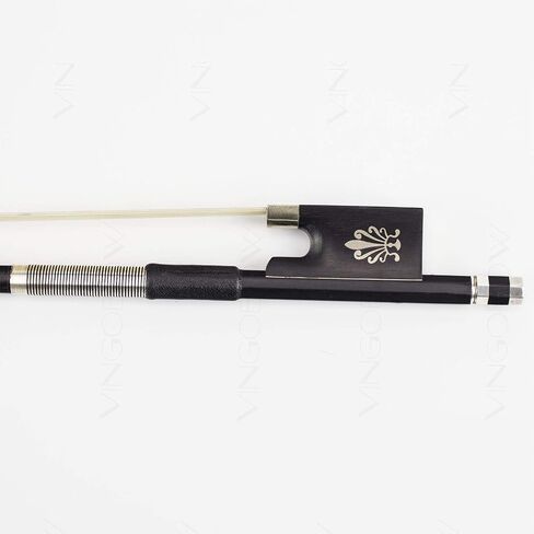 Textured Carbon Fiber Violin Bow 4/4 Size VINGOBOW 110V Advanced Level Parisian Eyes Ebony Frog 4 4 Full Fine Siberian Horse Hair Sweet Tone Straight Stick Smooth Screw for Professional Player in Saudi Arabia
