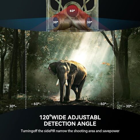 usogood Trail Camera 4K 48MP Game Camera with 8 Batteries 32GB Card,WiFi Bluetooth Connection,Trail Cameras with Night Vison Motion Activated Waterproof for for Deer/Hunting/Wildlife Monitoring in Saudi Arabia