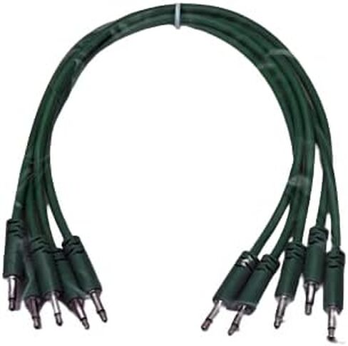 Luigi's Modular Supply Spaghetti Eurorack Patch Cables - Package of 5 Green Cables, 36" (90 cm) in Saudi Arabia