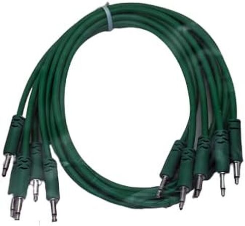 Luigi's Modular Supply Spaghetti Eurorack Patch Cables - Package of 5 Green Cables, 36" (90 cm) in Saudi Arabia