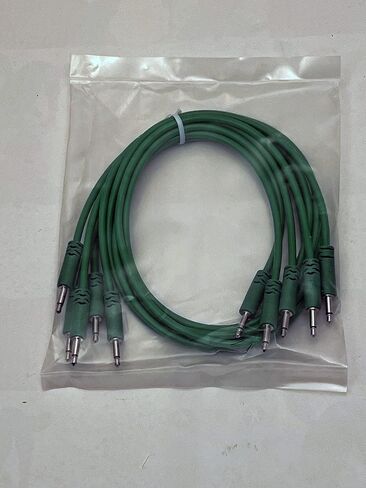 Luigi's Modular Supply Spaghetti Eurorack Patch Cables - Package of 5 Green Cables, 36" (90 cm) in Saudi Arabia