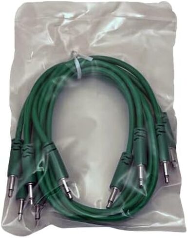 Luigi's Modular Supply Spaghetti Eurorack Patch Cables - Package of 5 Green Cables, 36" (90 cm) in Saudi Arabia