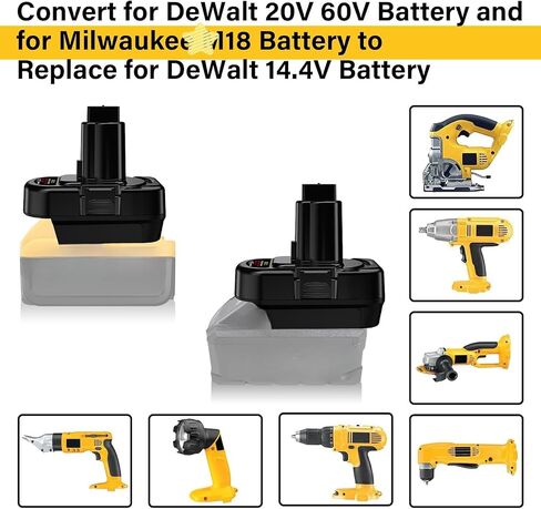 Step Down Adapter for Dewalt 20V to 12V/14.4V, DM20DC12 Adapter Converter for Dewolt 20V Battery to for 12V/14.4V NiCD NiMh Power Tools(No Battery) in Saudi Arabia