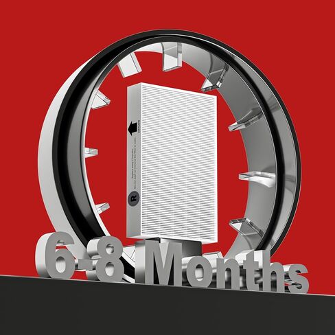 Funmit HEPA Filter R استبدال لـ Honeywell HPA100/200/300 و 5000 سلسلة ، 9 حزمة مرشح HEPA حقيقي متوافق مع مرشح Hernywell R (HRF-R3 و HRF-R2 و HRF-R1) in Kuwait