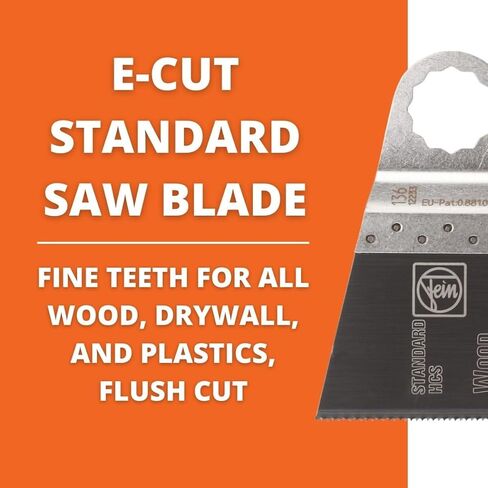 Fein E-Cut Standard Saw Blade - Precision Cutting for Wood, Drywall & Plastics with Fine Teeth for Clean Flush Cuts, Type 136, 2-1/2" Width, 2" Length - 63502136012 in Saudi Arabia