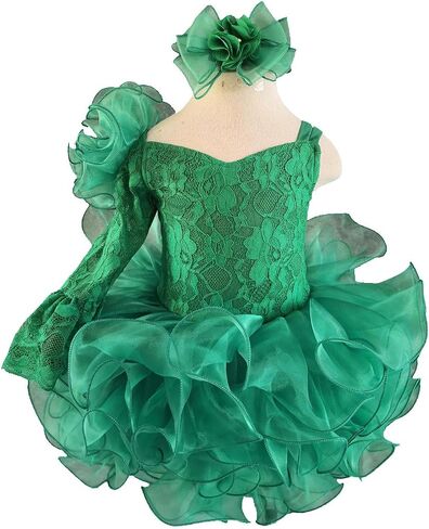 Jenniferwu G192 Infant Toddler Baby Newborn Little Girl's Pageant Party Birthday Dress in Saudi Arabia