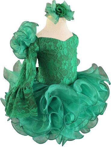 Jenniferwu G192 Infant Toddler Baby Newborn Little Girl's Pageant Party Birthday Dress in Saudi Arabia