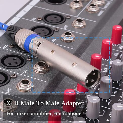 HUALUE 3Pin XLR Male to 5Pin XLR Female Audio DMX Adapter, DMX Stage Light Convertor, 5Pin Female XLR to 3Pin Male XLR Audio Connector for Microphone DMX-2Pack in Saudi Arabia