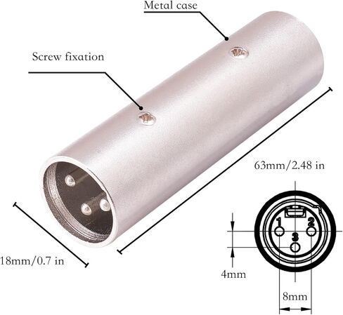 HUALUE 3Pin XLR Male to 5Pin XLR Female Audio DMX Adapter, DMX Stage Light Convertor, 5Pin Female XLR to 3Pin Male XLR Audio Connector for Microphone DMX-2Pack in Saudi Arabia