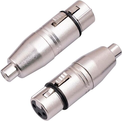 HUALUE 3Pin XLR Male to 5Pin XLR Female Audio DMX Adapter, DMX Stage Light Convertor, 5Pin Female XLR to 3Pin Male XLR Audio Connector for Microphone DMX-2Pack in Saudi Arabia