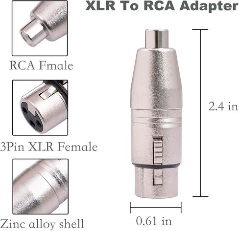 HUALUE 3Pin XLR Male to 5Pin XLR Female Audio DMX Adapter, DMX Stage Light Convertor, 5Pin Female XLR to 3Pin Male XLR Audio Connector for Microphone DMX-2Pack in Saudi Arabia