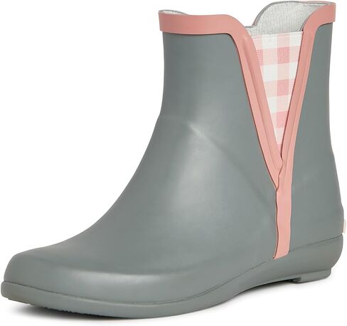 Laura Ashley Women's Rain Boots, Mid Cut Rubber Rain Boots for Women - Waterproof Flat Heeled Ankle Boots for Ladies in Saudi Arabia