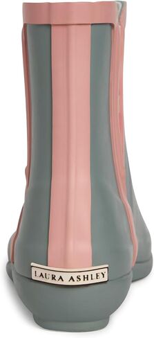 Laura Ashley Women's Rain Boots, Mid Cut Rubber Rain Boots for Women - Waterproof Flat Heeled Ankle Boots for Ladies in Saudi Arabia