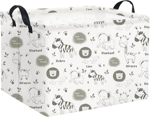 Rectangular Kids Storage Basket Baby Storage Basket with Handles for Home Kitchen Boys and Girls Cute Toy Storage Bin Organizer Shelf Book Room Decor(Purple Butterfly) in Kuwait