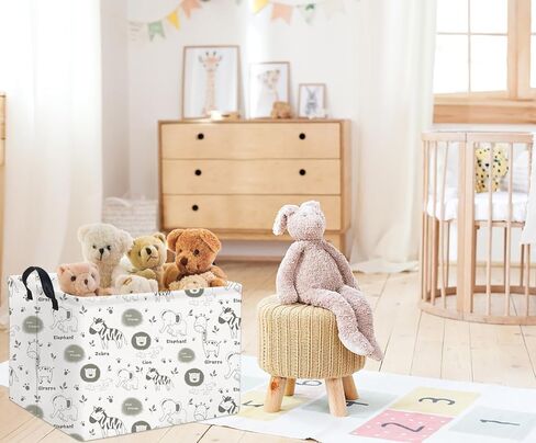 Rectangular Kids Storage Basket Baby Storage Basket with Handles for Home Kitchen Boys and Girls Cute Toy Storage Bin Organizer Shelf Book Room Decor(Purple Butterfly) in Kuwait