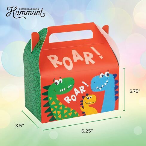 Hammont Paper Treat Boxes - (10 Pack) - Party Favors Treat Container Cookie Boxes Cute Designs Perfect for Parties and Celebrations 6.25" x 3.75" x 3.5" (Ladybug) in Saudi Arabia