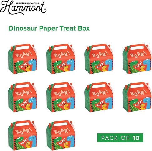 Hammont Paper Treat Boxes - (10 Pack) - Party Favors Treat Container Cookie Boxes Cute Designs Perfect for Parties and Celebrations 6.25" x 3.75" x 3.5" (Ladybug) in Saudi Arabia