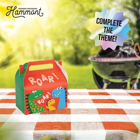 Hammont Paper Treat Boxes - (10 Pack) - Party Favors Treat Container Cookie Boxes Cute Designs Perfect for Parties and Celebrations 6.25" x 3.75" x 3.5" (Ladybug) in Saudi Arabia
