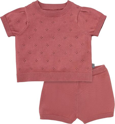 Modern Moments by Gerber Baby Girls 2-piece Sweater Knit Set (Top & Shorts) in Saudi Arabia