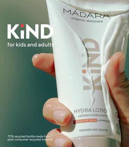 MÁDARA Organic Skincare | KIND Hydra Body Lotion – Organic Certified Replenishing Baby Lotion, Hydrates And Nourishes Sensitive Skin, Suitable For The Whole Family, Dermatologically Tested, 5.9oz in Kuwait