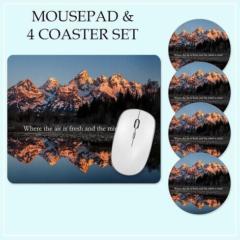 Dog Mom Gift for Mothers Day Desk Set with Mousepad and Coaster Mouse Pad Office Decor in Saudi Arabia