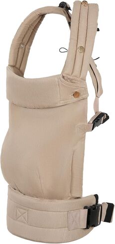 Baby Carrier - Premium Fibers 100% Linen, for Newborn to Toddler, Compact & Adjustable, Ergonomic with Lumbar Support, 7-44 pounds, Brownish Orange in Kuwait