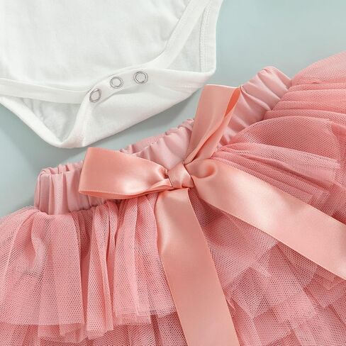 Baby Girls My 1st Birthday Outfits One Fly Sleeve Floral Lace Romper + Tutu Skirt + Headband Set Cake Smash Outfit in Saudi Arabia