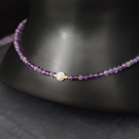 Black Spinel Necklace, Black Necklace for Women, Freshwater Pearl Necklace for Handmade Jewelry, Black Crystal Necklace for Goth Accessories in Kuwait