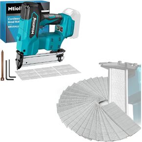 Cordless Brad Nailer with 18 Gauge Brad nails 2 inch, 1 1/2 inch, 1 1/4 inch, 1 inch, 5/8 inch