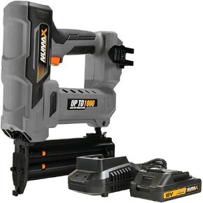 NuMax 18V Cordless Brad Nailer, 18 Gauge 2" Nail Gun with Battery, Charger & 500 Nails | Drives 1000 Shots Per Charge | Compatible with 3/8"–2" Brad Nails | S18VBR50