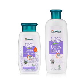 Himalaya Gentle Baby Bath Plus Gentle Baby Lotion 6.76 oz/200 gm - BUNDLE