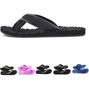EVA Footbed Orthotic Pedicure Flip Flops for Women - Comfortable Arch Support Sandals Women's for Home, Salon, Yoga & Gym - Flip Flops with Built in Toe Separators for Nail Drying (Mesh Black-L)