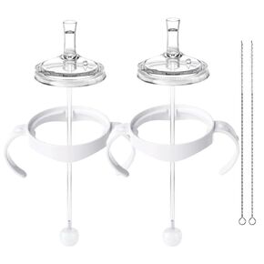 2Pack Sippy Cup Conversion Kit Compatible with Philips Avent Bottle, Transition Kit with Silicone Sippy Spout Nipple, Fast Flow Soft Silicone Straw Top Nipples