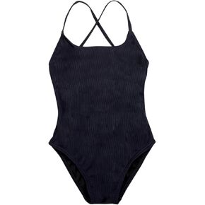 Gottex Girls Kids Toddler and Little Rib Texture Black One Piece Swimsuit Uv Sun Protection Bathing Suit