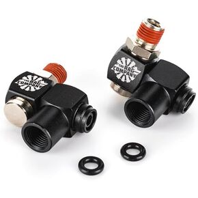 The Rag Company Ultra Air Hose Swivel Kit - Easily Maneuver Air Compressor Tools in Small Spaces with Universal Adapters - 2 pk