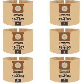 6 Pack DXVA19-4103 Disposable Dust Filter Bags for DEWALT 6 Gallon DXV06G Wet/Dry Vacuums