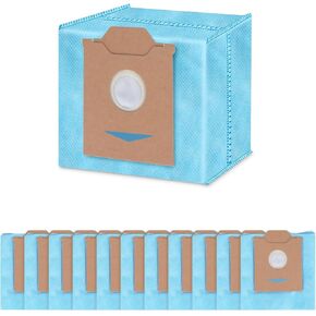12 Pack Yeedi by ECOVACS Cube Vacuum Bags Replacement - Large Capacity Disposable Dust Bags Compatible with Self-Empty Station, Heavy Duty Robot Vacuum Accessories Sealed Dustbin Parts