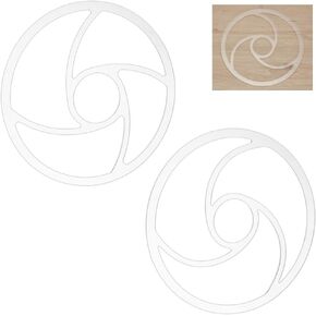 Origach 2 pcs route spiral 4 pocket router قالب ، قالب جهاز توجيه أكريليك لهيبة صف صفات ، أعمال خشبية ، أطباق ، قالب ترصيع الاكريليك ، 11.75 بوصة