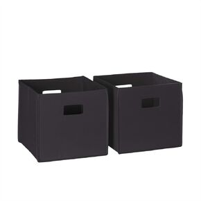 RiverRidge Folding Storage Bins with Handles Gray Cube Storage Organizer for Closet, Bedroom & Playroom - Closet Organizers and Storage Set of 4