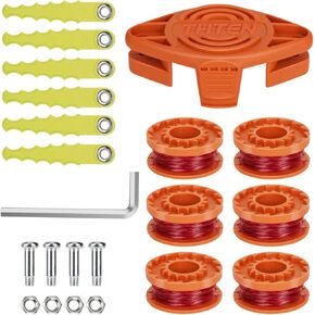 Thten WA 00104 WA0004 TRIMMER BLEDES HEAD متوافق مع WORX WG180 ، WG175 ، WG180 ، WG170 ، WG166 ، WG165 ، WG163 ، WG157 ، WG156 ، WG155 ، WG154 ، WG153 ، WG152 ، WG151.5 ، WG151 ، WG151 ، WG151. آكل سلسلة 18 حزمة