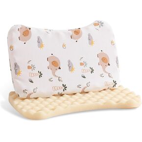 Toddler Pillow, Cute Kids Pillow for Sleeping, Soft Toddler Pillow with Removable Pillowcase