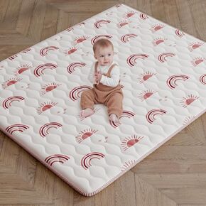 Baby Play Mats for Floor, 71x59 Playpen Mat – Extra Thick, Foldable & Washable Baby Crawling Mat, Play Mat for Babies and Toddlers